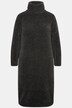 Chenille-jurk, structuur breisel, colkraag, lange mouwen