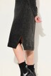 Chenille-jurk, structuur breisel, colkraag, lange mouwen