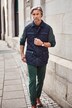 Boston Park poloshirt, lange ærmer, mønstret piqué, op til str. 84/86