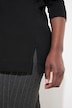 Maglia dal taglio svasato con perline, ricami, scollo a girocollo e maniche a 3/4