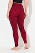 Legging à jambe slim et taille élastique, impression en dentelle