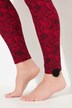 Legging à jambe slim et taille élastique, impression en dentelle