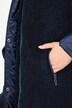 Veste à capuche, tissu matelassé/polaire bouclée, poches zippées