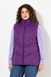 Doorgestikte bodywarmer, opstaande kraag, ritszakken, mouwloos