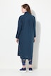 Lang bluse, omslagslook, begerkrage, lange ermer