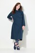 Lang bluse, omslagslook, begerkrage, lange ermer