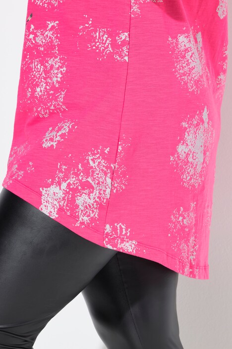 T-shirt, luipaard-doodskop, V-hals, halve mouwen