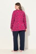 Pyjamas, blomsterprint, V-udskæring, lange ærmer