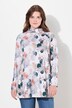 T-shirt long en coton bio, avec manches longues et col montant, ligne en A