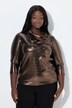 Metallic Cowl Neck 3/4 Sleeve Tee