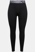 Legging avec poches, taille haute, bandes le long de la jambe, ceinture élastique