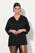 Genser/sweatshirt, struktur, V-hals, 3/4-ermer