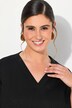 Genser/sweatshirt, struktur, V-hals, 3/4-ermer