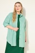 Camisa oversize, rayas, cuello camisero, manga larga