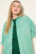 Camisa oversize, rayas, cuello camisero, manga larga
