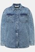 Chemise en jean oversized au look vintage, manches longues