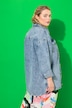 Chemise en jean oversized au look vintage, manches longues