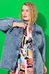 Chemise en jean oversized au look vintage, manches longues
