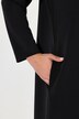 Robe en molleton, modal mélangé, décolleté en V, poches et manches longues