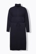 Robe en maille à col roulé et manches longues, en coton bio, motif torsadé