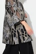 Veste ouverte en dentelle, col en V et manches 3/4