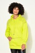 Sudadera con capucha, oversize, capucha, remaches decorativos, mangas balón