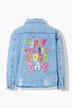 Chaqueta vaquera, oversize, destroyed, estampado en la espalda