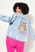 Chaqueta vaquera, oversize, destroyed, estampado en la espalda