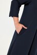 Sweatkleid, A-Linie, V-Ausschnitt, 3/4-Arm, Taschen