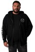Bunda s kapucí John F. Gee, potisk na rukávech, klokaní kapsa, do 8XL