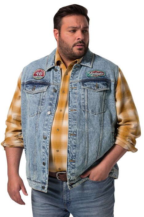 Džínová vesta John F. Gee, 4 kapsy, do 8XL
