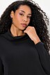 Genser/sweatshirt, pyntesteinlommer, boxy, stående krage, lange ermer