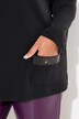 Genser/sweatshirt, pyntesteinlommer, boxy, stående krage, lange ermer