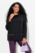 Genser/sweatshirt, pyntesteinlommer, boxy, stående krage, lange ermer