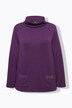 Genser/sweatshirt, pyntesteinlommer, boxy, stående krage, lange ermer