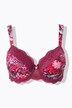 Soutien-gorge à armatures et bonnets souples, dentelle florale - bonnet B-E