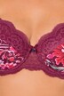 Soutien-gorge à armatures et bonnets souples, dentelle florale - bonnet B-E