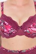 Soutien-gorge à armatures et bonnets souples, dentelle florale - bonnet B-E