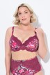Soutien-gorge à armatures et bonnets souples, dentelle florale - bonnet B-E
