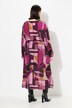 Robe maxi à manches longues et col en V, coupe évasée, en crêpe