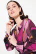 Robe maxi à manches longues et col en V, coupe évasée, en crêpe