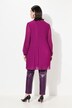 Blusa dal taglio svasato con plissé, scollo a V, maniche lunghe e fodera