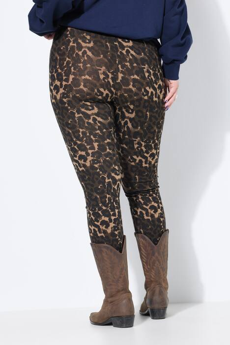 Leggings, høj talje, leo-print, tætsiddende