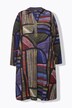 Robe en tissu Punto di Roma, à manches longues. Décolleté en V, poches et col chemise.