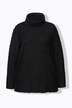 Shirt, Wellen-Design, Cupromix, Rollkragen, Langarm