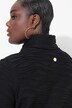 Shirt, Wellen-Design, Cupromix, Rollkragen, Langarm