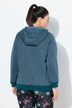 Giacca di maglia e pile con design grafico e cappuccio