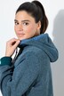 Giacca di maglia e pile con design grafico e cappuccio