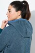 Giacca di maglia e pile con design grafico e cappuccio