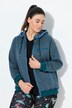 Giacca di maglia e pile con design grafico e cappuccio